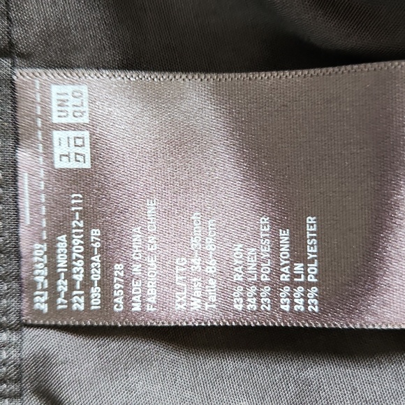 Uniqlo black linen blend shorts, size XXL - Picture 5 of 6